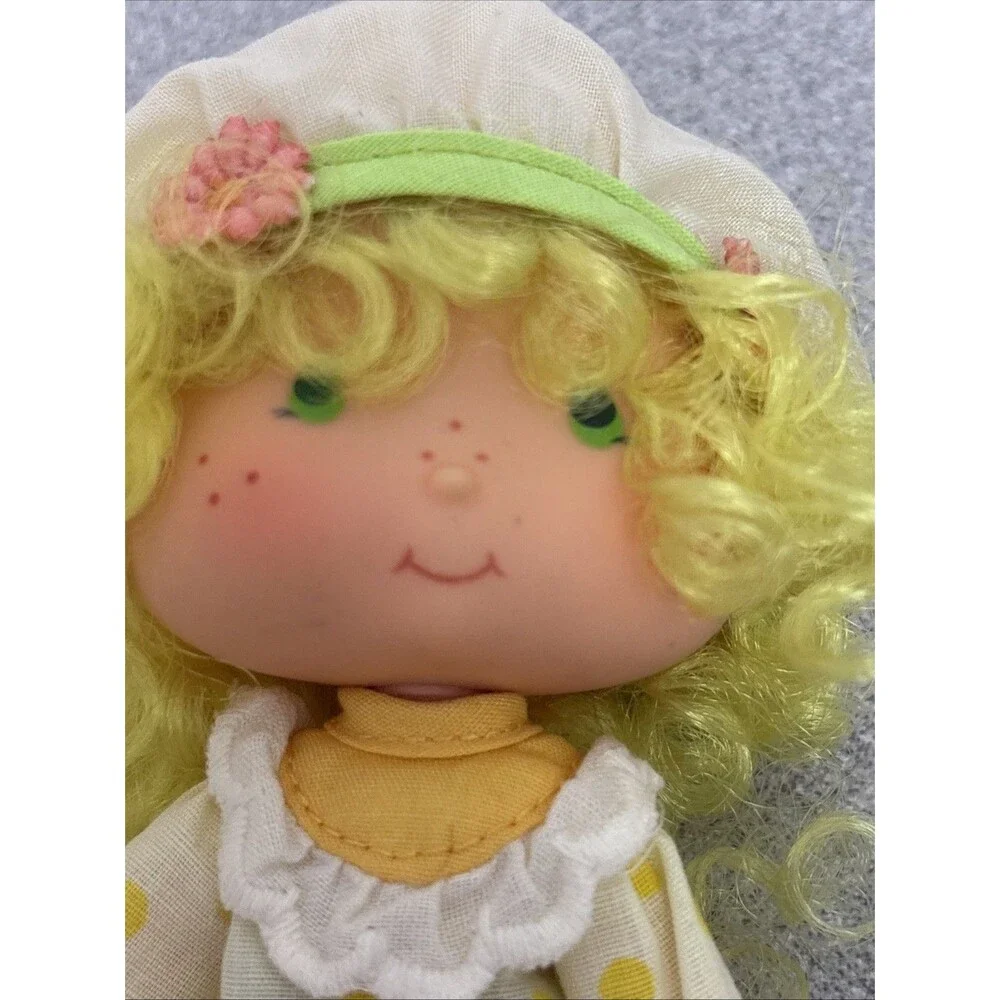 VTG 1979 Strawberry Shortcake Lemon Meringue Doll And Frappe Frog Pet, Red Comb